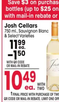 Jewel-Osco Josh Cellars offer