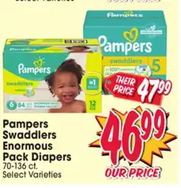 Jewel-Osco Pampers Swaddlers Enormous Pack Diapers offer