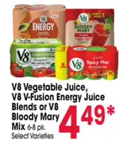 Jewel-Osco V8 Vegetable Juice, V8 V-Fusion Energy Juice Blends or V8 Bloody Mary Mix offer