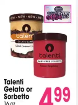 Jewel-Osco Talenti Gelato or Sorbetto offer