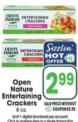 Jewel-Osco Open Nature Entertaining Crackers offer