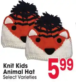 Jewel-Osco Knit Kids Animal Hat offer