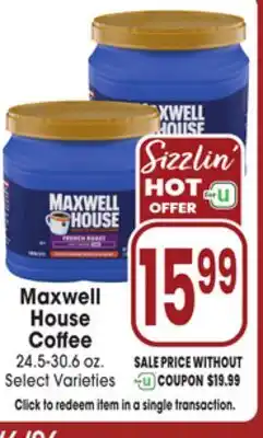 Jewel-Osco Maxwell House Coffee offer