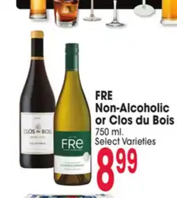 Jewel-Osco FRE Non-Alcoholic or Clos du Bois offer