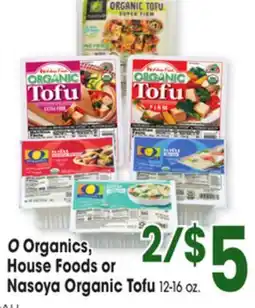 Jewel-Osco O Organics, House Foods or Nasoya Organic Tofu offer