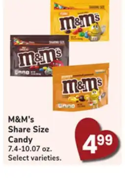 Jewel-Osco M & M' s Share Size Candy offer