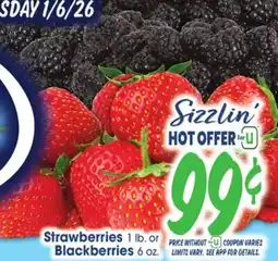 Jewel-Osco Strawberries 1 lb. or Blackberries 6 oz offer