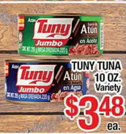 Torres Supermercado TUNY TUNA 10 OZ. Variety offer