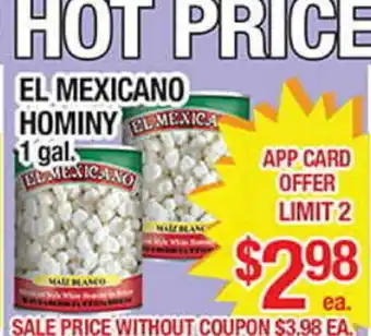 Torres Supermercado EL MEXICANO HOMINY offer
