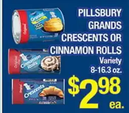 Torres Supermercado PILLSBURY GRANDS CRESCENTS OR CINNAMON ROLLS offer