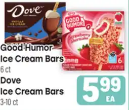 Tony’s Fresh Market Good Humor Ice Cream Bars 6 ct, Dove Ice Cream Bars 3-10 ct offer