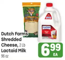 Tony’s Fresh Market Dutch Farms Shredded Cheese 2 Lb, Lactaid Milk 96 oz offer