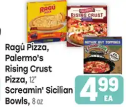 Tony’s Fresh Market Ragú Pizza, Palermo's Rising Crust Pizza, 12 Screamin' Sicilian Bowls, 8 oz offer