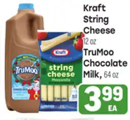 Tony’s Fresh Market Kraft String Cheese 12oz, TruMoo Chocolate Milk, 64oz offer