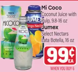Tony’s Fresh Market Mi Coco Coconut Juice with Pulp, 9.8-16oz Jumex Select Nectars Lata Botella, 16oz offer