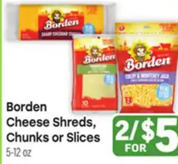 Tony’s Fresh Market Borden Cheese Shreds, Chunks or Slices offer