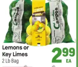 Tony’s Fresh Market Lemons or Key Limes offer