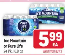 Tony’s Fresh Market Ice Mountain or Pure Life offer