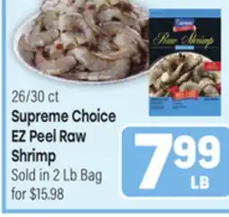 Tony’s Fresh Market 26/30 ct Supreme Choice EZ Peel Raw Shrimp offer