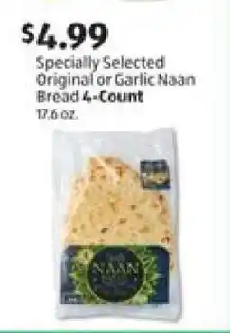 Aldi Specially Selected Original or Garlic Naan Bread offer