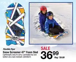 Ace Hardware Flexible Flyer Snow Screamer 47 Foam Sled offer