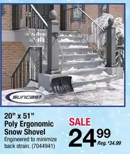 Ace Hardware 20 x 51 Poly Ergonomic Snow Shovel offer