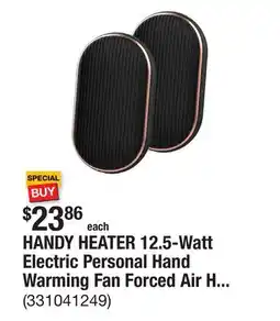 The Home Depot HANDY HEATER 12.5-Watt Electric Personal Hand Warming Fan Forced Air Heater Furnace (2-Pack) offer