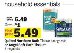 Meijer Quilted Northern Bath Tissue or Angel Soft Bath Tissue offer