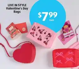 Aldi LIVE IN STYLE Valentine's Day Bags offer