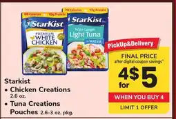 ACME Starkist Chicken Creations 2.6 oz. Tuna Creations Pouches 2.6-3 oz. pkg offer