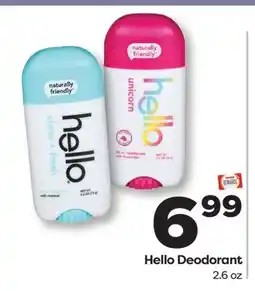 Weis Markets Hello Deodorant offer