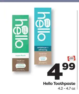 Weis Markets Hello Toothpaste offer