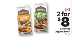 Weis Markets Bonafide Organic Broth offer