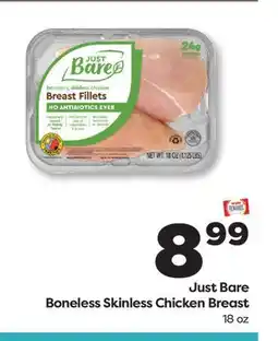 Weis Markets Just Bare Boneless Skinless Chicken Breast offer