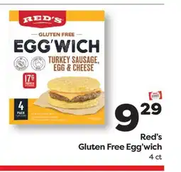 Weis Markets Red's Gluten Free Egg' wich offer