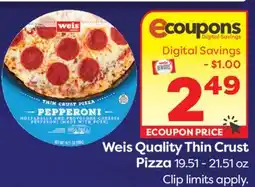 Weis Markets Weis Quality Thin Crust Pizza offer