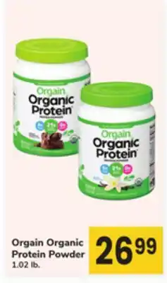 ACME Orgain Organic Protein Powder offer