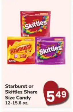 ACME Starburst or Skittles Share Size Candy offer