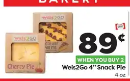 Weis Markets Weis2Go 4 Snack Pie offer