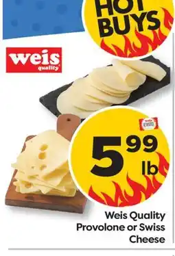Weis Markets Weis Quality Provolone or Swiss Cheese offer