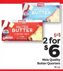 Weis Markets Weis Quality Butter Quarters offer