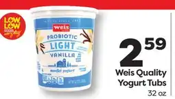 Weis Markets Weis Quality Yogurt Tubs offer
