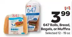 Weis Markets 647 Rolls, Bread, Bagels, or Muffins offer