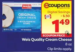 Weis Markets Weis Quality Cream Cheese offer