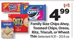 Weis Markets Family Size Chips Ahoy, Toasted Chips, Oreos, Ritz, Triscuit, or Wheat Thin offer