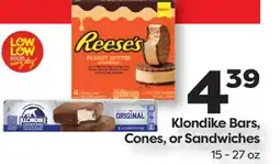 Weis Markets Klondike Bars, Cones, or Sandwiches offer