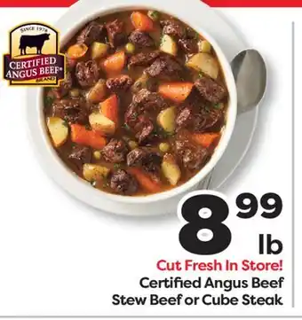 Weis Markets Certified Angus Beef Stew Beef or Cube Steak offer