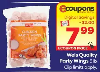 Weis Markets Weis Quality Party Wings offer
