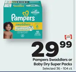 Weis Markets Pampers Swaddlers or Baby Dry Super Packs offer
