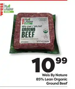Weis Markets Weis By Nature 85% Lean Organic Ground Beef offer